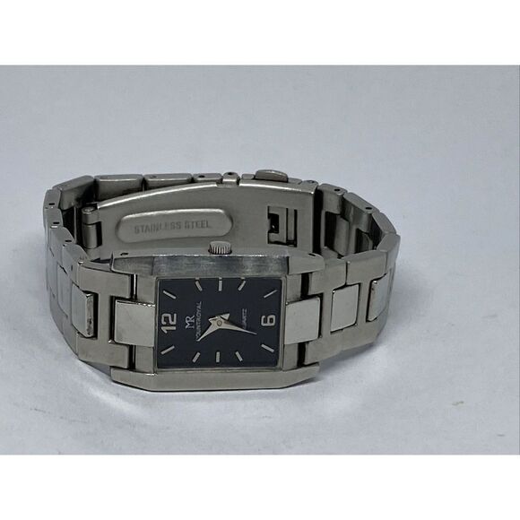 Mount Royal Men's Silver Stainless Steel Analog Black Dial Quartz Watch JK132 - Picture 7 of 12